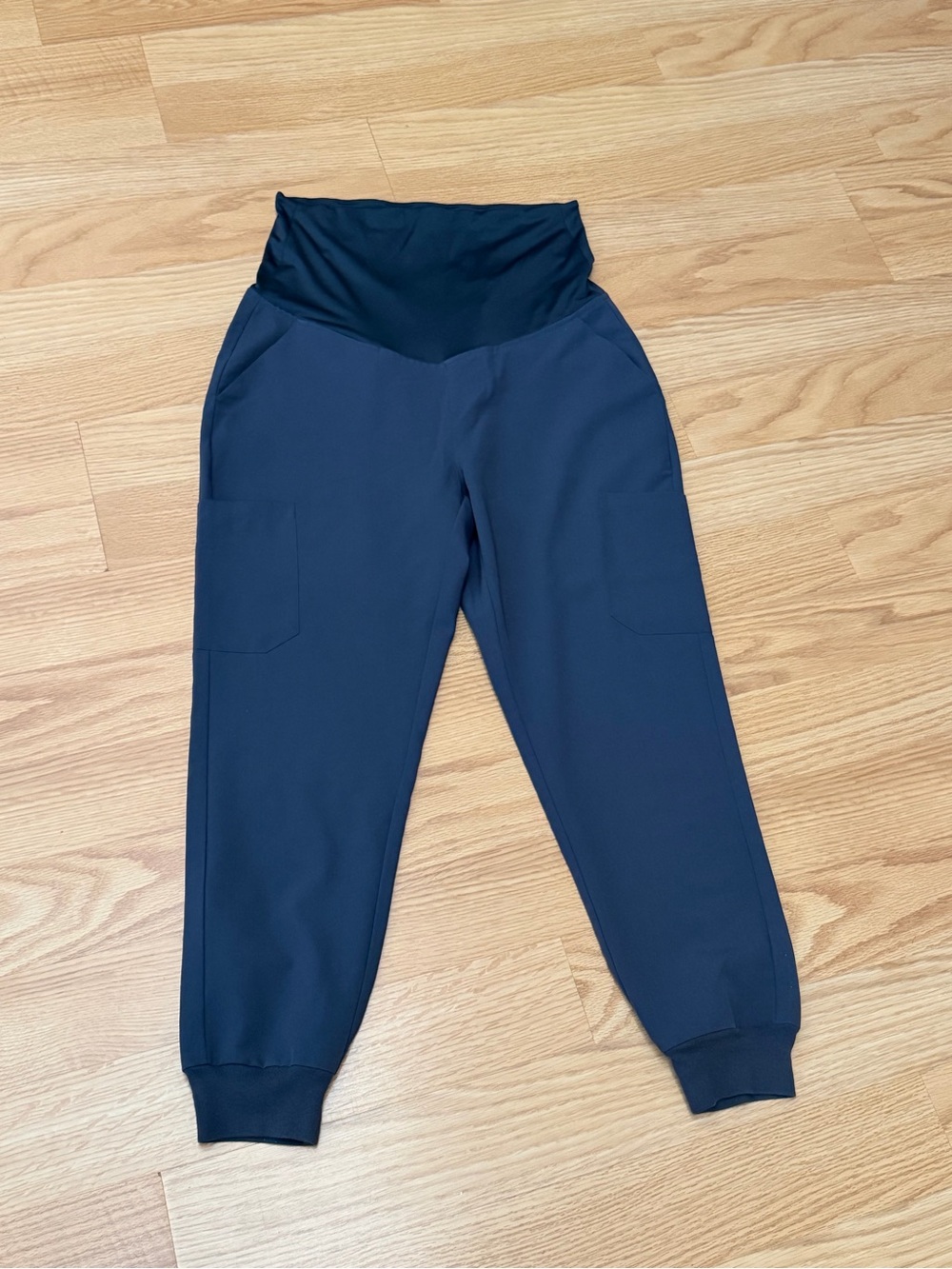 Mandala Maternity Jogger Pants with Black Waistband